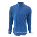 Custom Men's Long Sleeve Daily Casual Denim Shirt